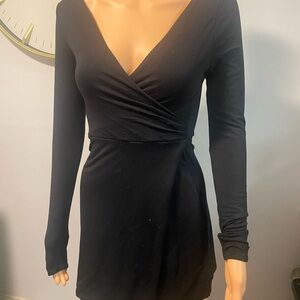 Oh Polly Elegant Black Long Sleeve Dress size 4